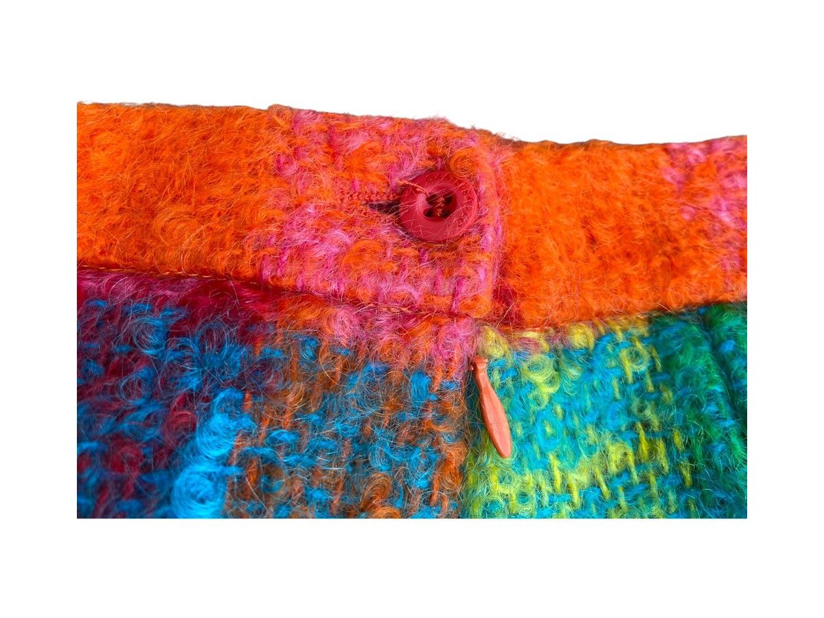 Jean Charles De Castelbajac JEAN-CHARLES De Castelbajac RAINBOW TWEED BLANKE Wool Skirt Size 28" / US 6 / IT 42 - 5 Thumbnail