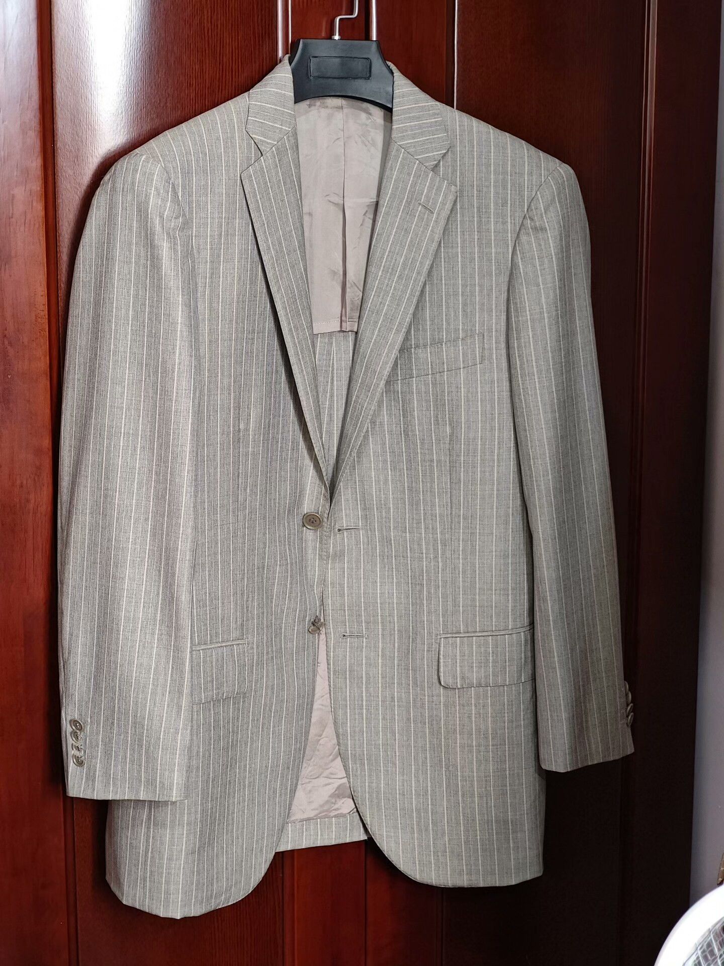 Ring Jacket Japanese Wool Linen Striped Blazer Size US S / EU 44-46 / 1 - 1 Thumbnail