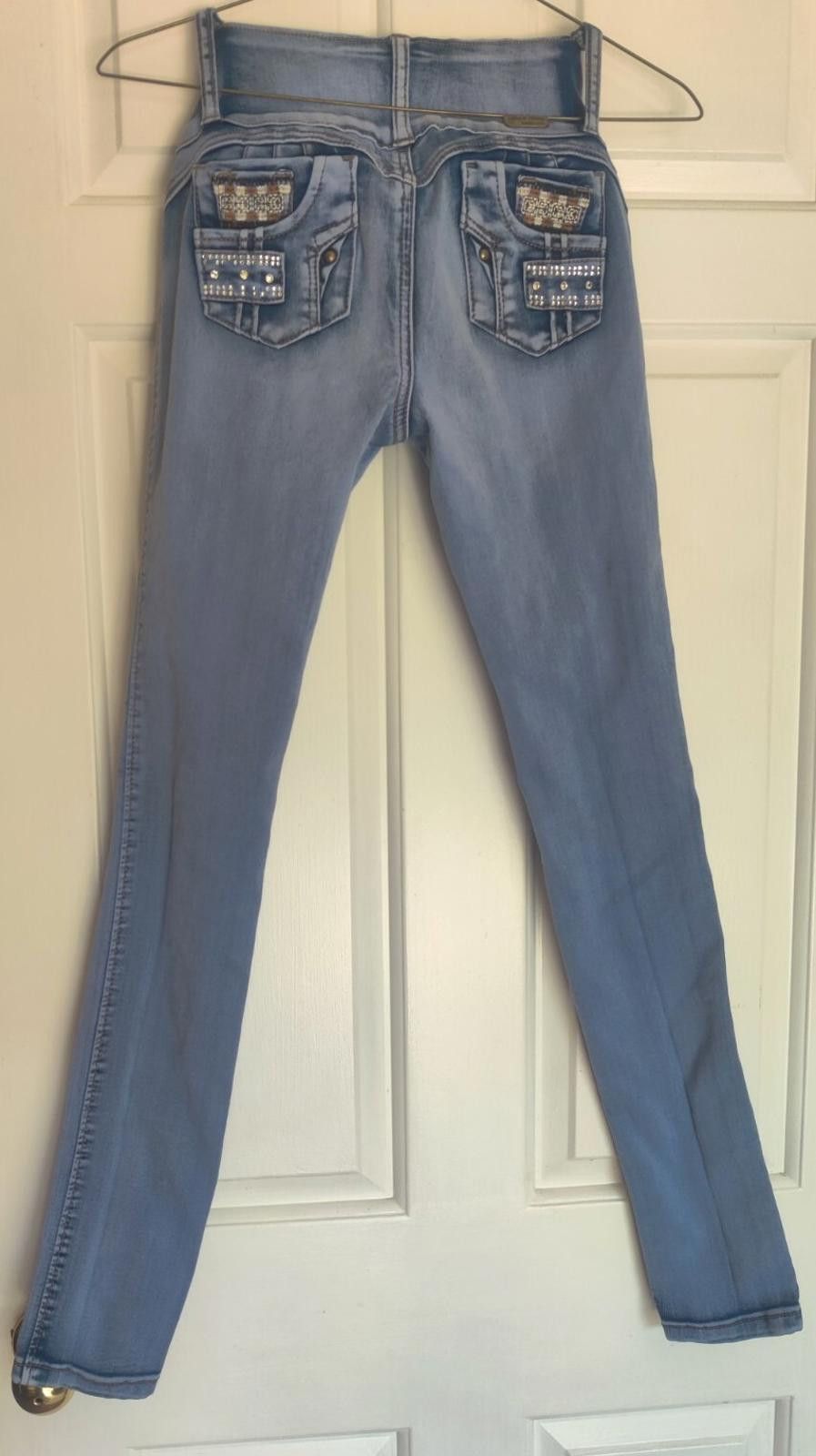 Rock Revival Silver Diva SD Jeans 0 Distressed Jean Pants Ripped Bedazzl Size 25" / US 0 / IT 36 - 10 Thumbnail