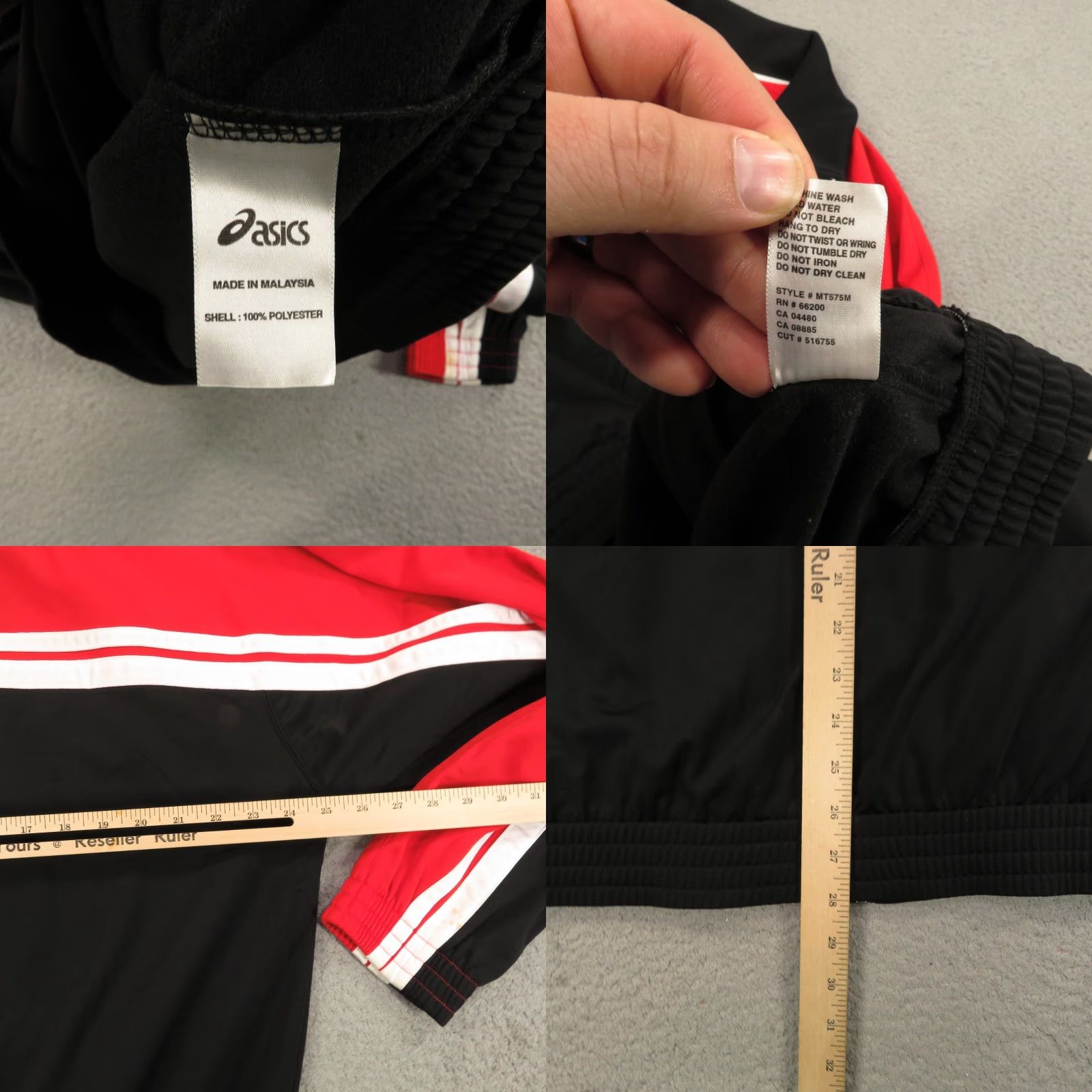 Asics VINTAGE ASICS Jacket Mens Large New York City Marathon Windbreaker Zip Bomber Striped City Running & Jogging Mens Size US L / EU 52-54 / 3 - 8 Thumbnail