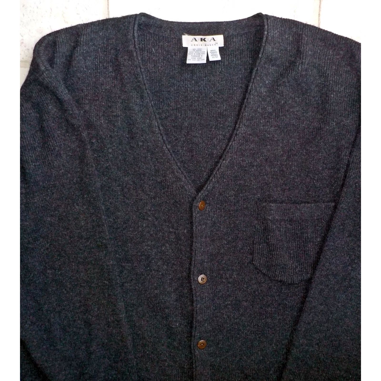 Eddie Bauer Eddie Bauer Cardigan Sweater Gray M 100% Wool Men's Medium Ribbed Pocket Size US M / EU 48-50 / 2 - 2 Thumbnail