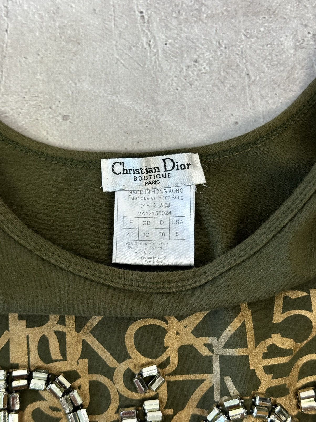 Christian Dior Monsieur Christian Dior Boutique Beads Logo Printed Khaki Jumper Size M / US 6-8 / IT 42-44 - 13 Thumbnail