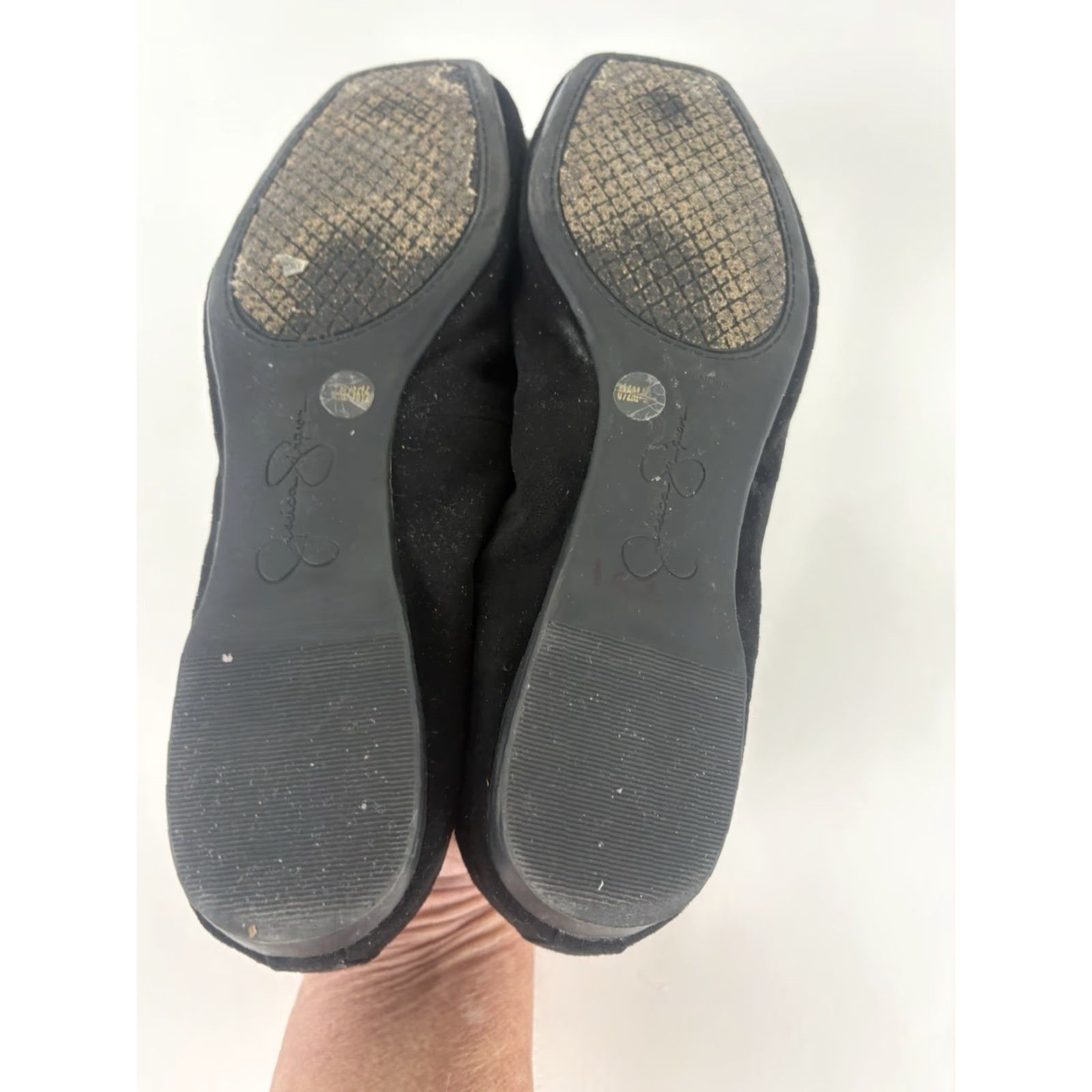 Jessica Simpson Jessica Simpson Ballet Flats Womens 6.5M Black Suede Sequin Bow Flat, Slip On, Round Toe Size US 7 / IT 37 - 6 Thumbnail