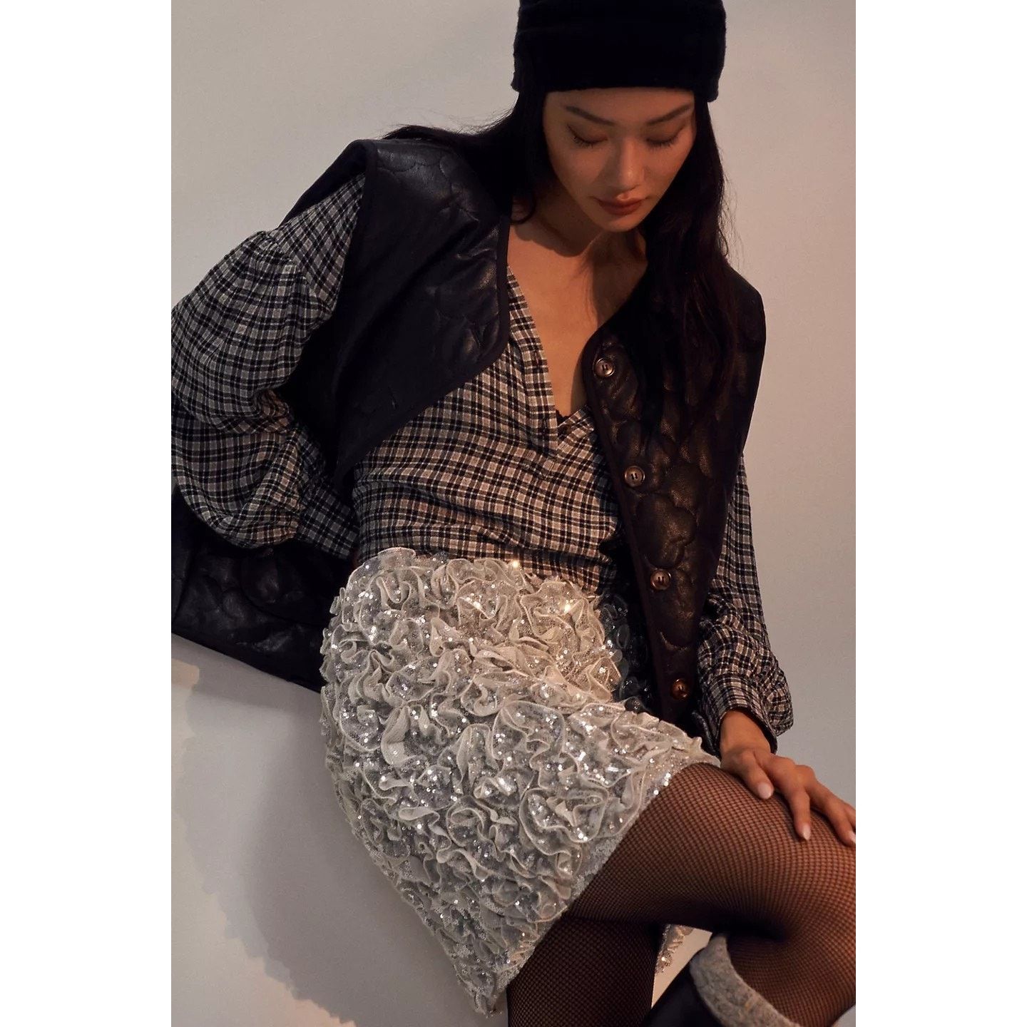 Anthropologie New Anthropologie Mare Mare 3-D Sequin Mini Skirt $198 SMALL Size 28" / US 6 / IT 42 - 8 Thumbnail