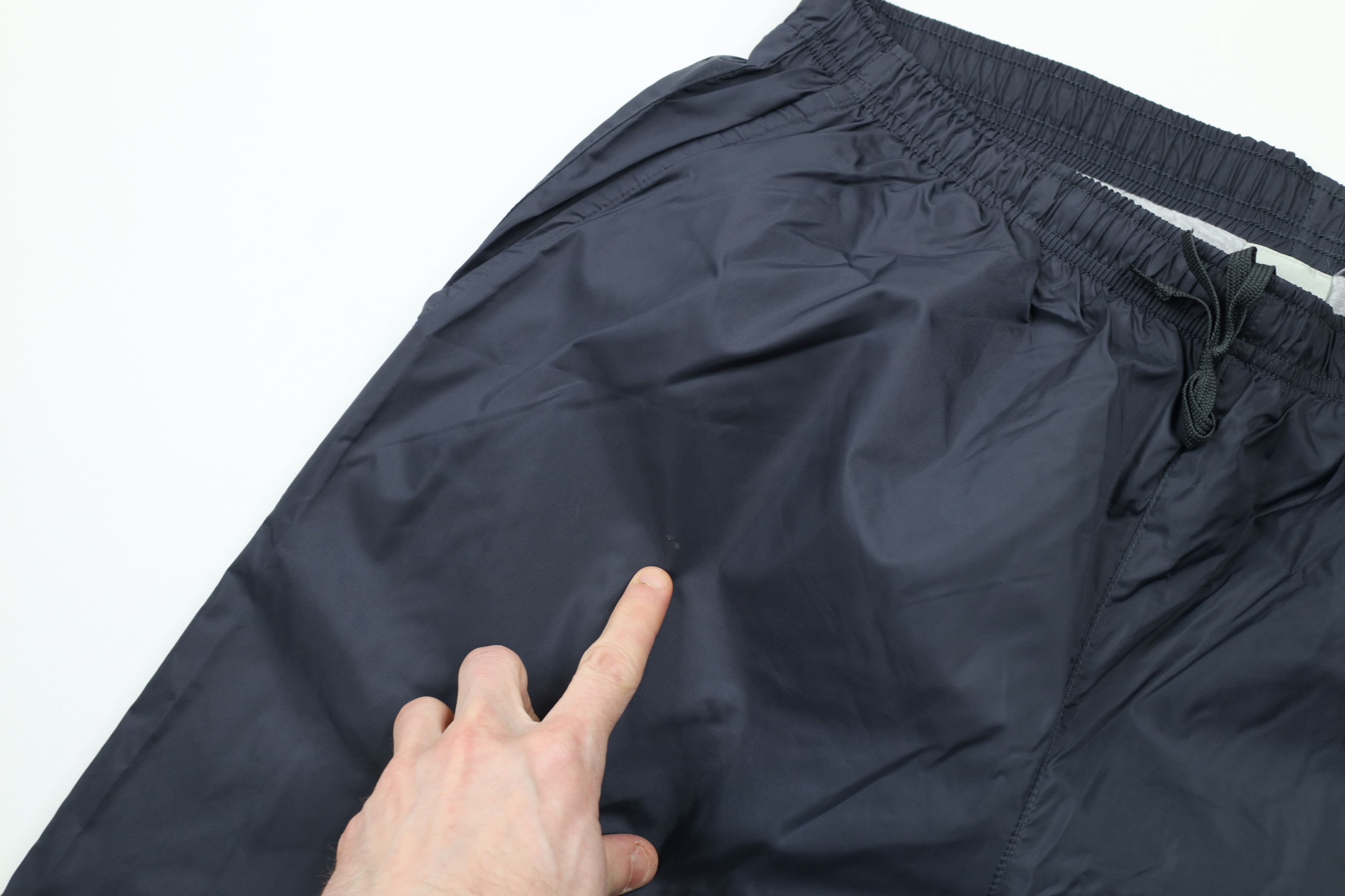 Nike × Vintage Vintage Nike Mini Swoosh Lined Wide Leg Pants Blue Nylon Size ONE SIZE - 7 Thumbnail