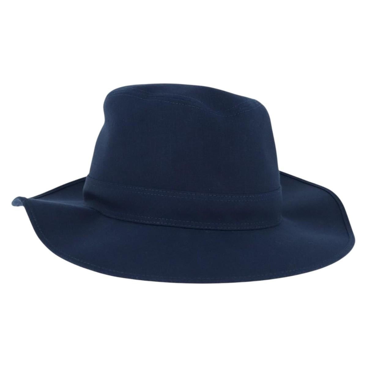 Hermes Hermes Hat Linen Navy Size ONE SIZE - 1 Thumbnail