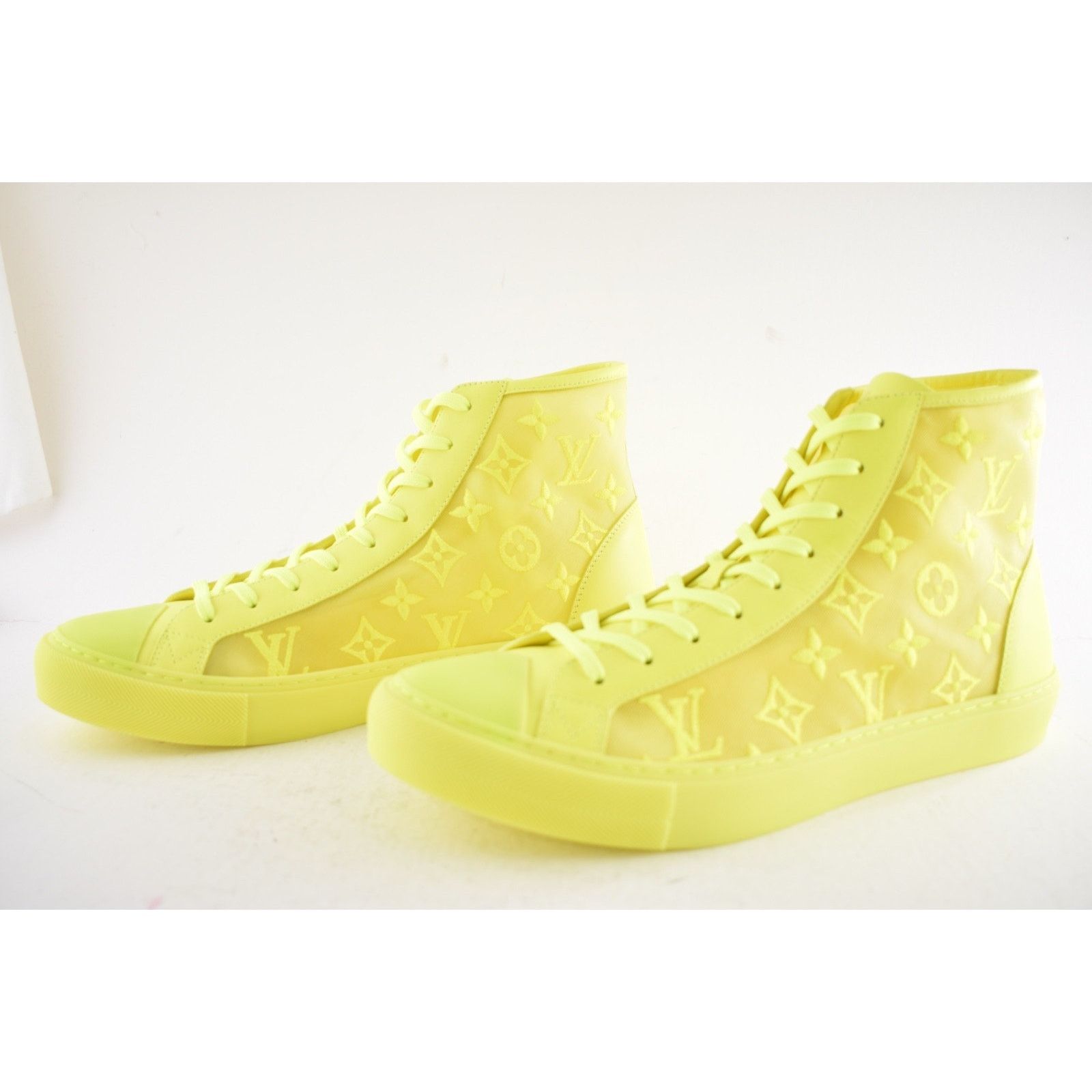 Louis Vuitton Louis Vuitton Luxembourg Tattoo Yellow Monogram High Top Size US 10 / EU 43 - 10 Thumbnail