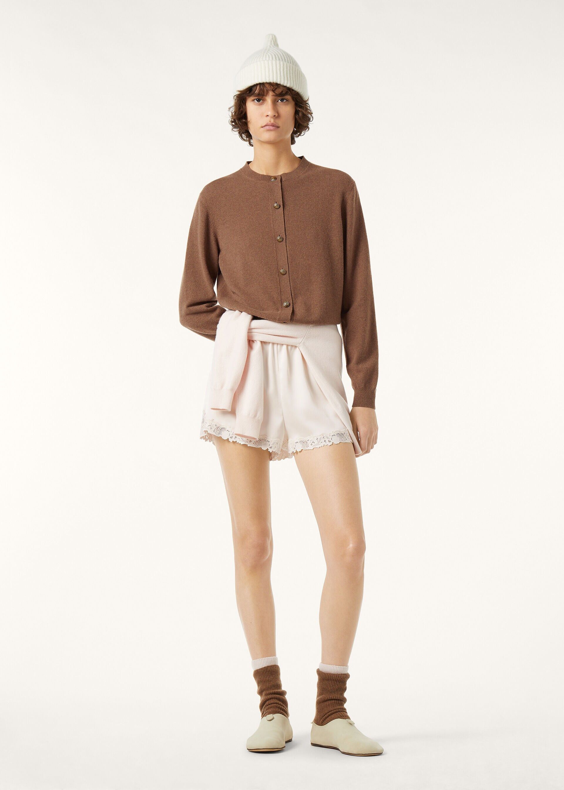 Loro Piana os11x0326 FAQ8645 Classic Cardigan in Rustic Brown Size XS / US 0-2 / IT 36-38 - 2 Thumbnail