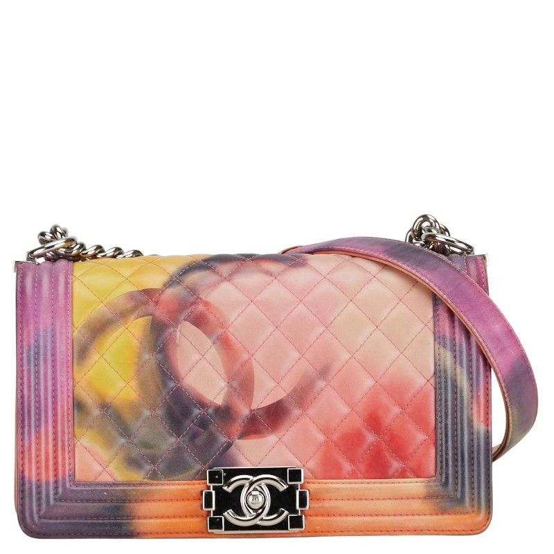 Chanel Chanel Chanel Graffiti Boy Chanel Coco Mark Chain Shoulder Bag Leather Leather Shoulder Bag in Very Good Condition Size ONE SIZE - 1 Thumbnail
