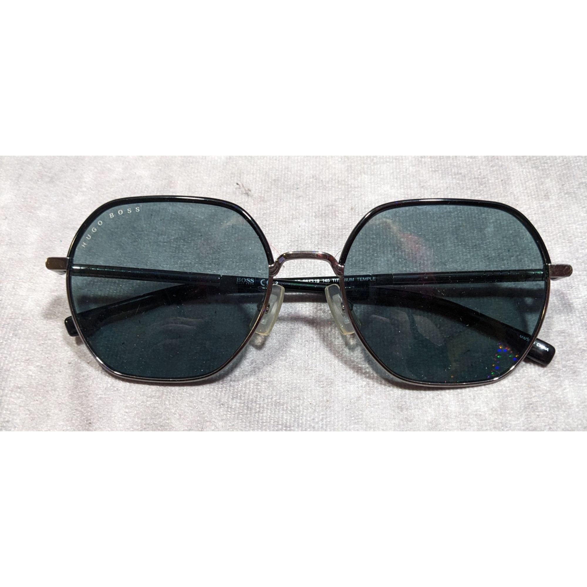 Hugo Boss Hugo Boss 1107/F/S KJ1QT Titanium Temple Sunglasses Size ONE SIZE - 2 Thumbnail