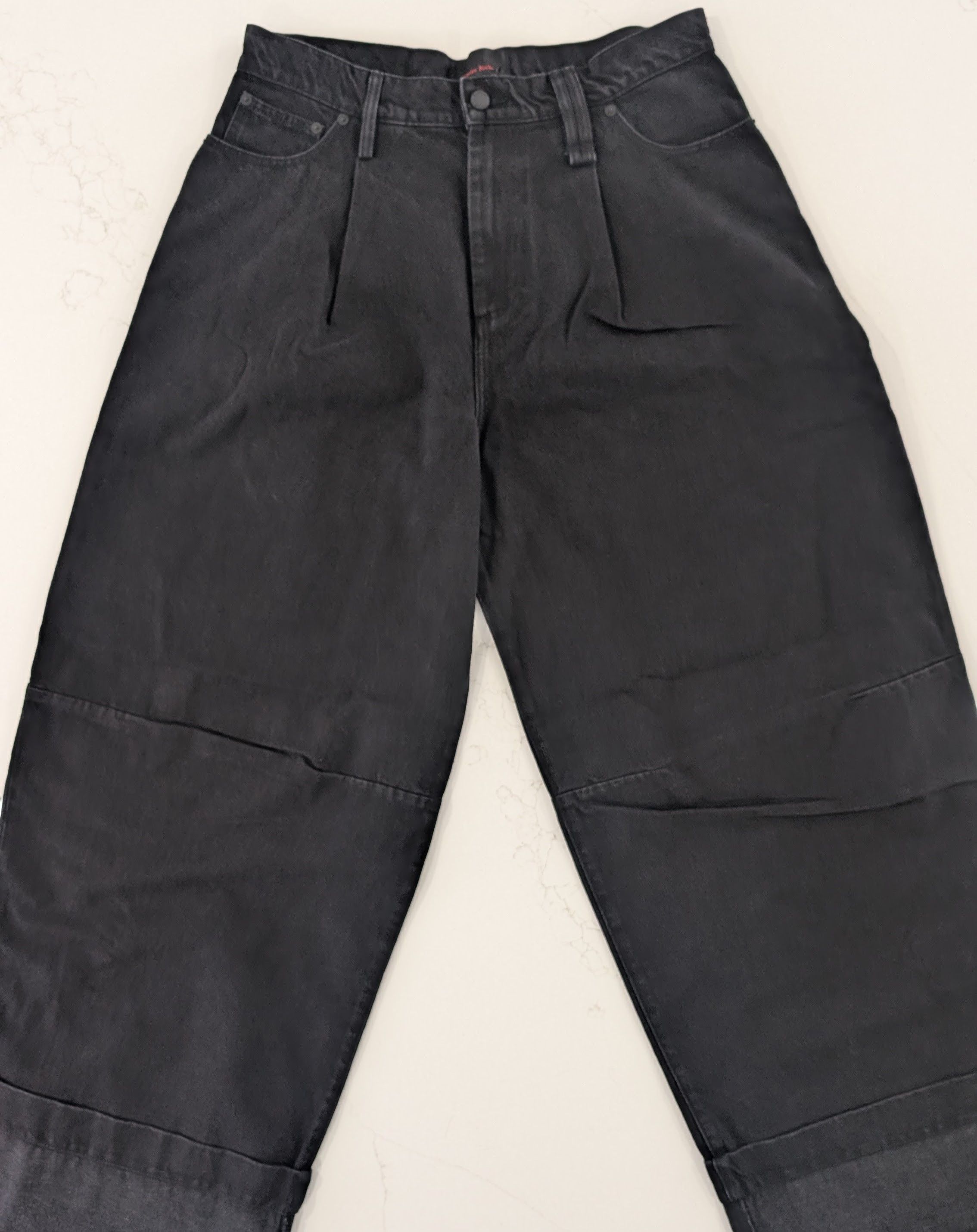 Simone Rocha SIMONE ROCHA Mens Black Wide Leg Puddle Jeans Rhinestone Size US 32 / EU 48 - 3 Thumbnail