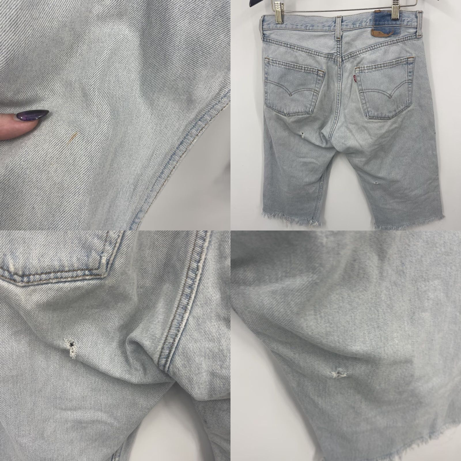 Levi's VINTAGE Levi's 501 High Rise Denim Jeans Womens 33 Blue Cut Off USA Jorts Size 24" / US 00 / IT 34 - 8 Thumbnail