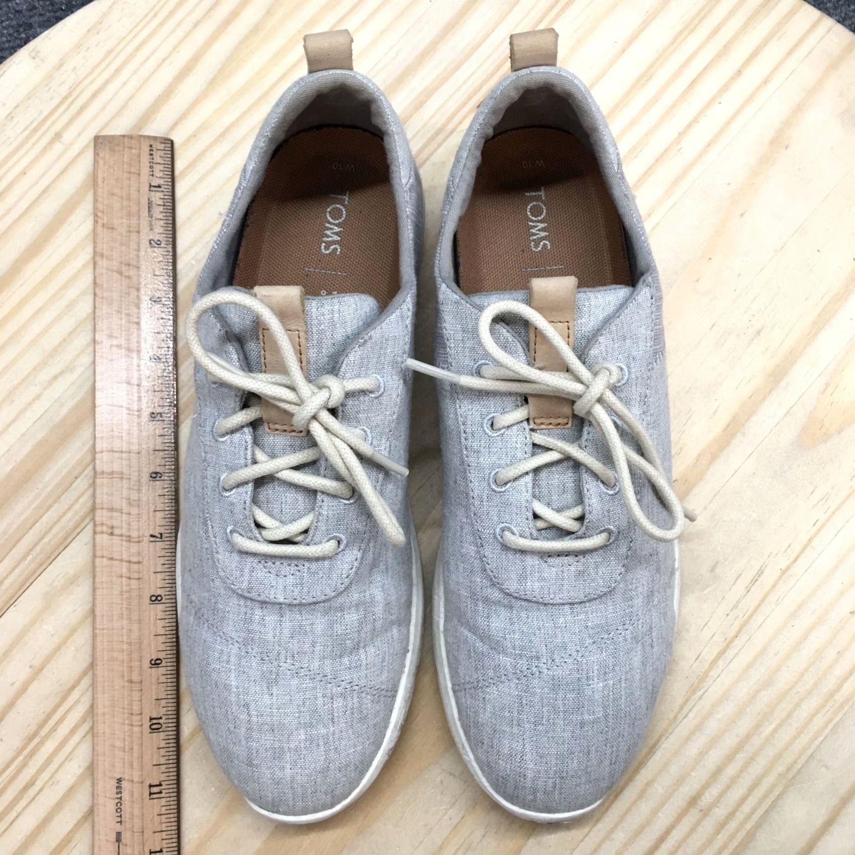 Toms Toms Cabrillo Sneakers Shoes Womens 10 Gray Walking Low Top Lace Up 10011751 Size L / US 10 / IT 46 - 7 Thumbnail