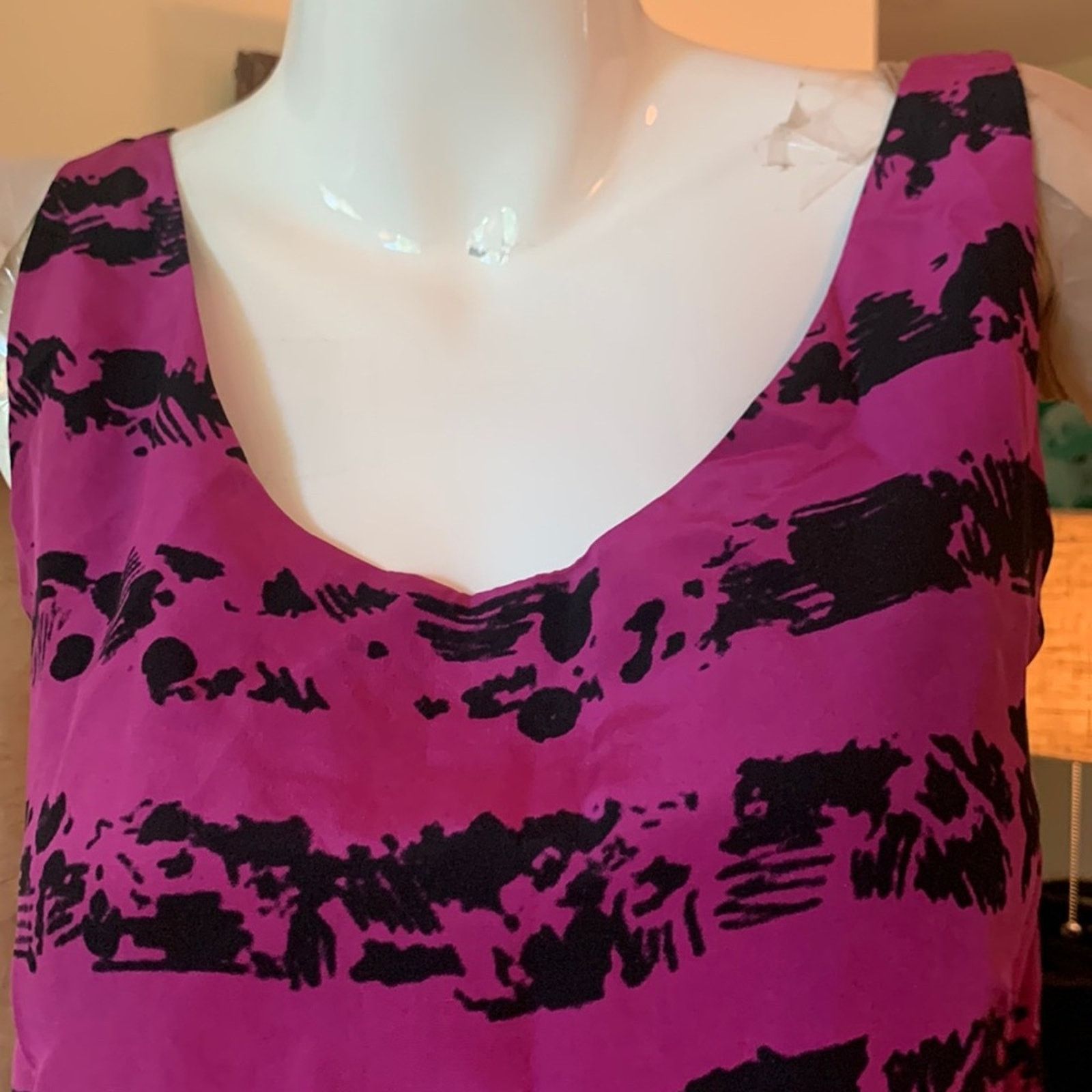 Vintage LARSEN GRAY sleeveless silk tier top blouse Size S / US 4 / IT 40 - 1 Thumbnail