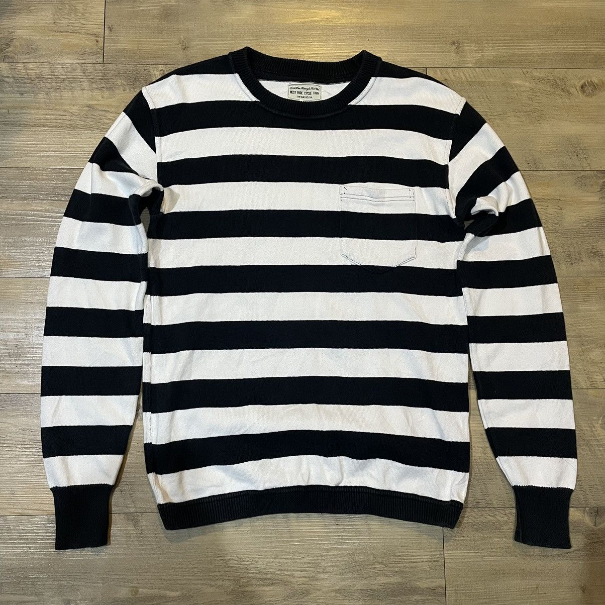 Japanese Brand West ride motorcycle strip sweater Size US S / EU 44-46 / 1 - 1 Thumbnail