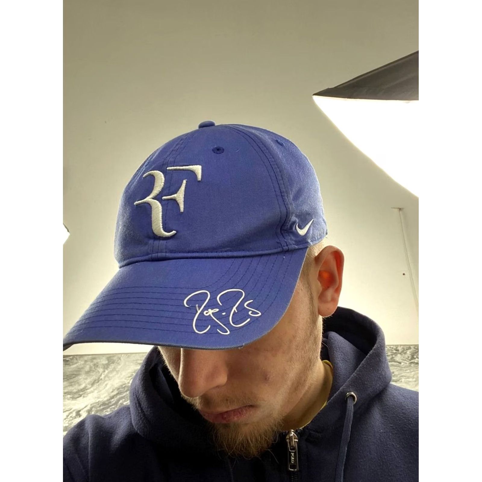 Nike Nike AeroBill Roger Federer RF Baseball Cap Men Blue Logo Cap Sports Casual One Size Adjustable Summer Spring Fall Size ONE SIZE - 2 Thumbnail