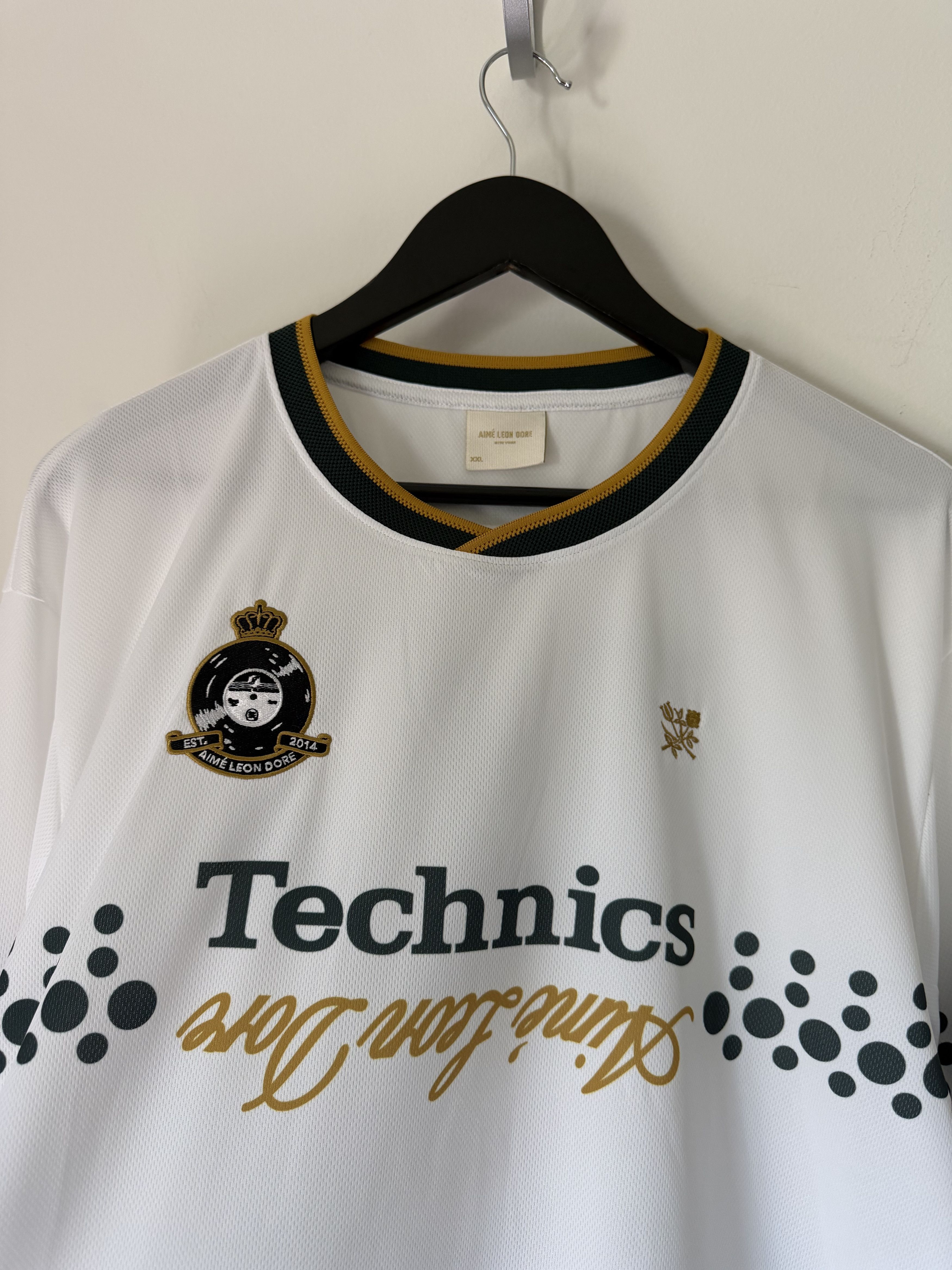 Aime Leon Dore Aime Leon Dore Technics Jersey in White Size US XXL / EU 58 / 5 - 2 Thumbnail