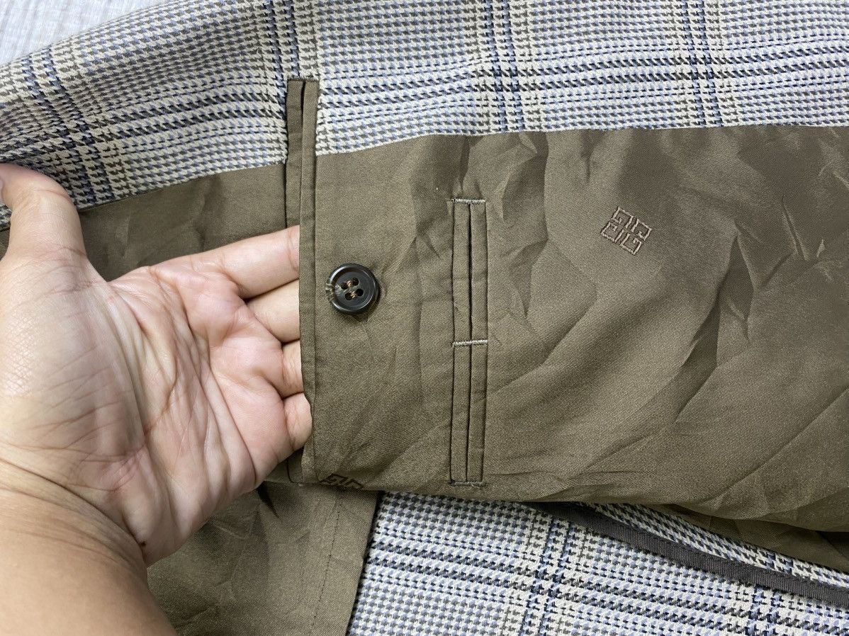 Givenchy × Vintage Vintage GIVENCH Grey Plaid Luxury Suit Blazer Size US M / EU 48-50 / 2 - 9 Thumbnail