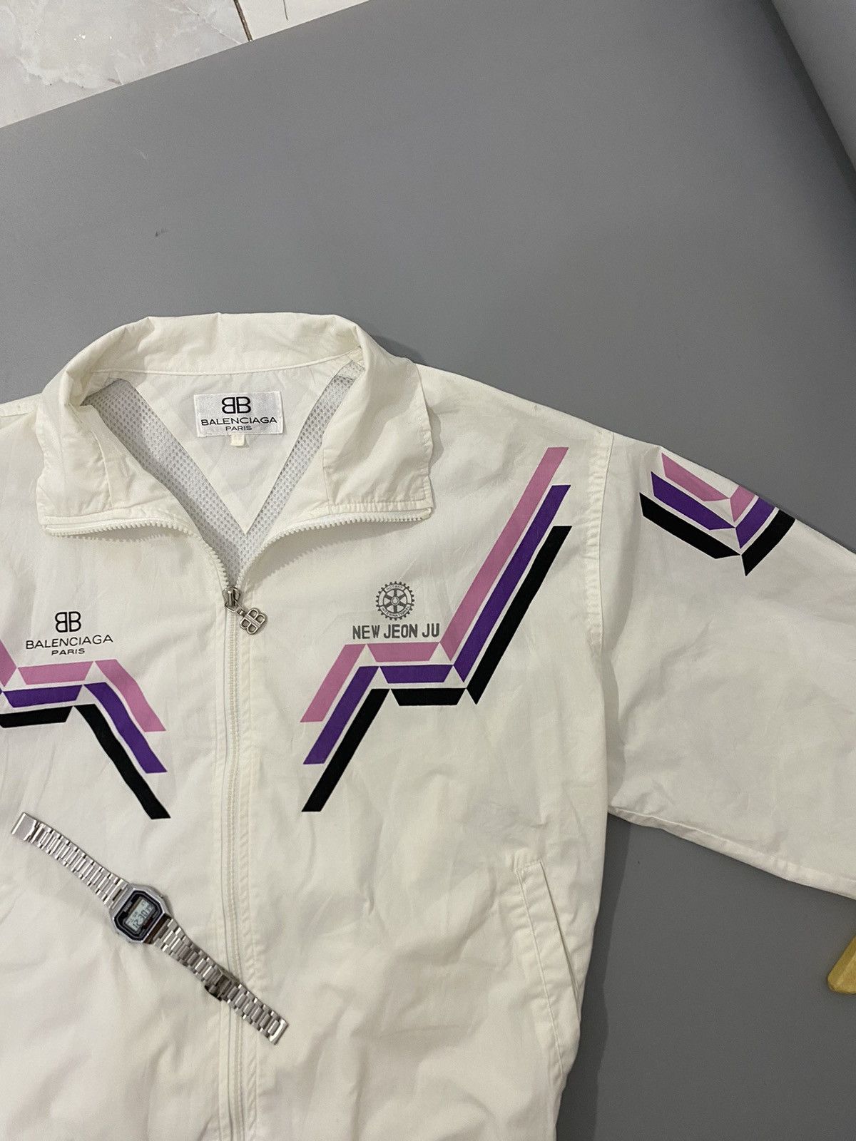 Balenciaga 💥Rare💥80s 90s Balenciaga Track Jacket Size US L / EU 52-54 / 3 - 5 Thumbnail
