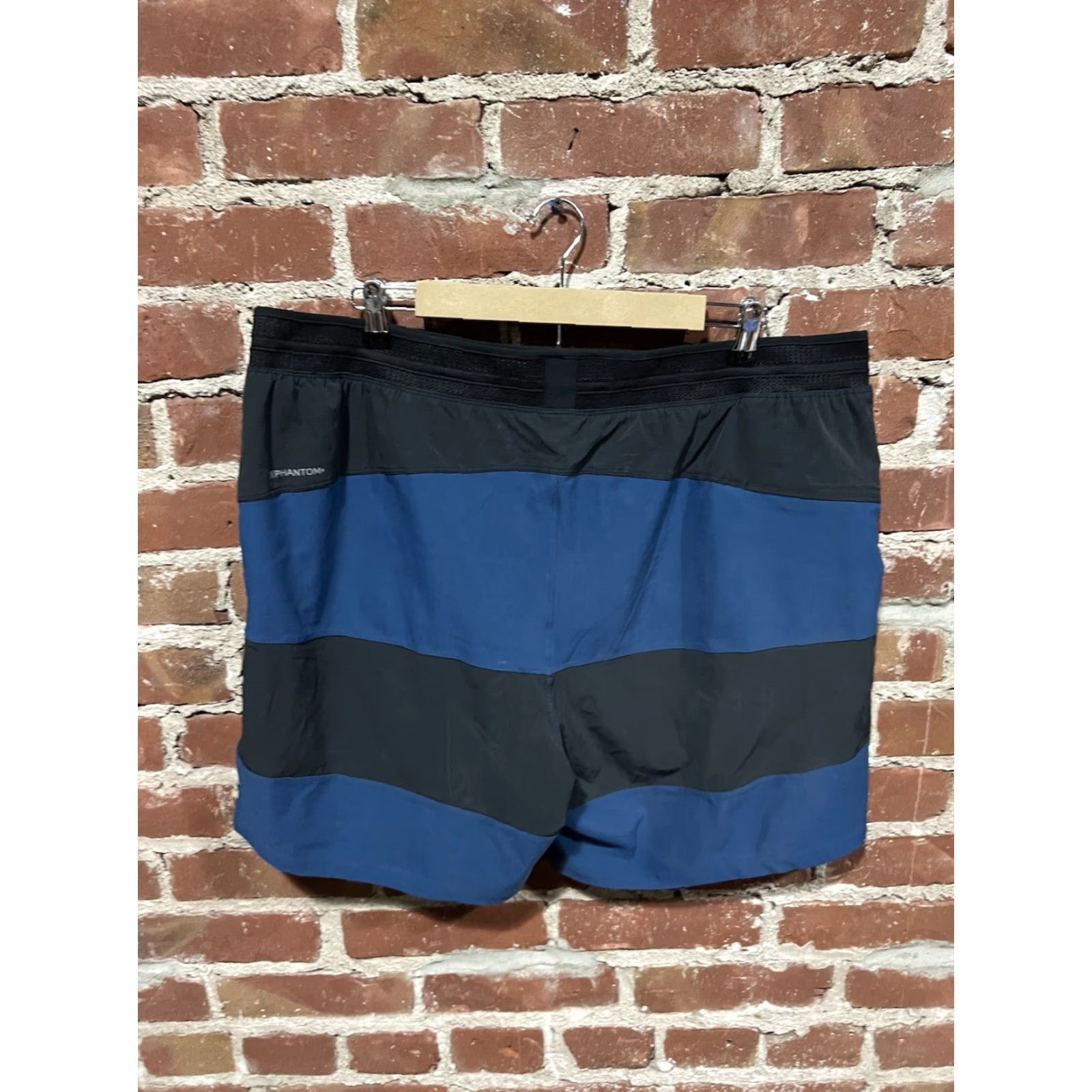 Hurley Hurley Mens Athletic Shorts Blue Striped 2XL - Regular Size Activewear Popular Shorts Mens Size US 39 - 2 Thumbnail