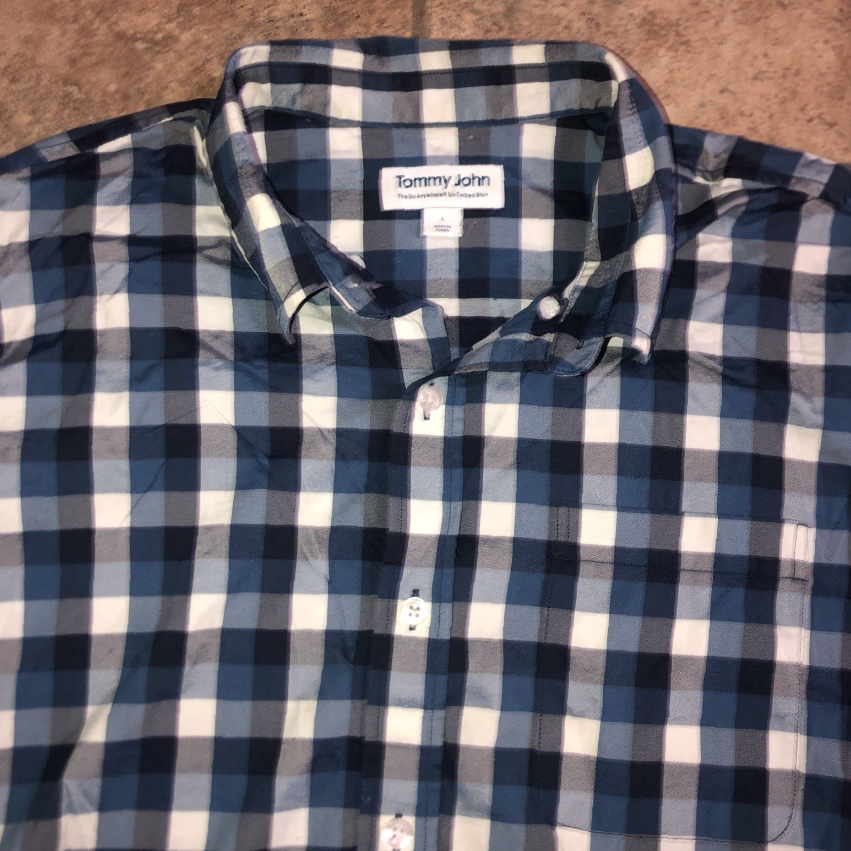 Tommy Hilfiger Tommy Hilfiger Shirt Mens L Blue Plaid Button-Up Long Sleeve Size US L / EU 52-54 / 3 - 2 Thumbnail