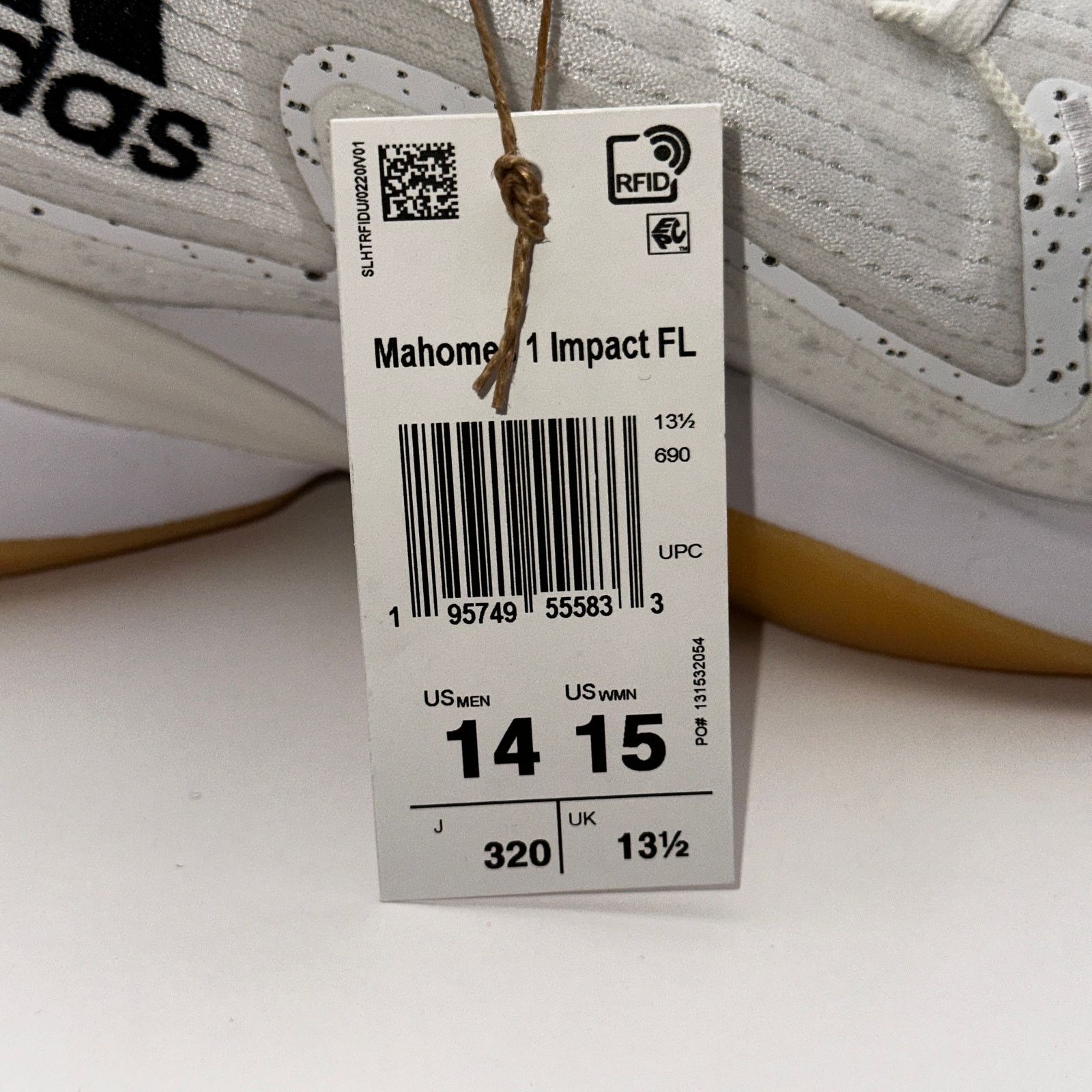 Adidas Adidas Mahome 1 Impact FL White Gum Basketball Shoes Size 14 Size US 14 / EU 47 - 11 Thumbnail