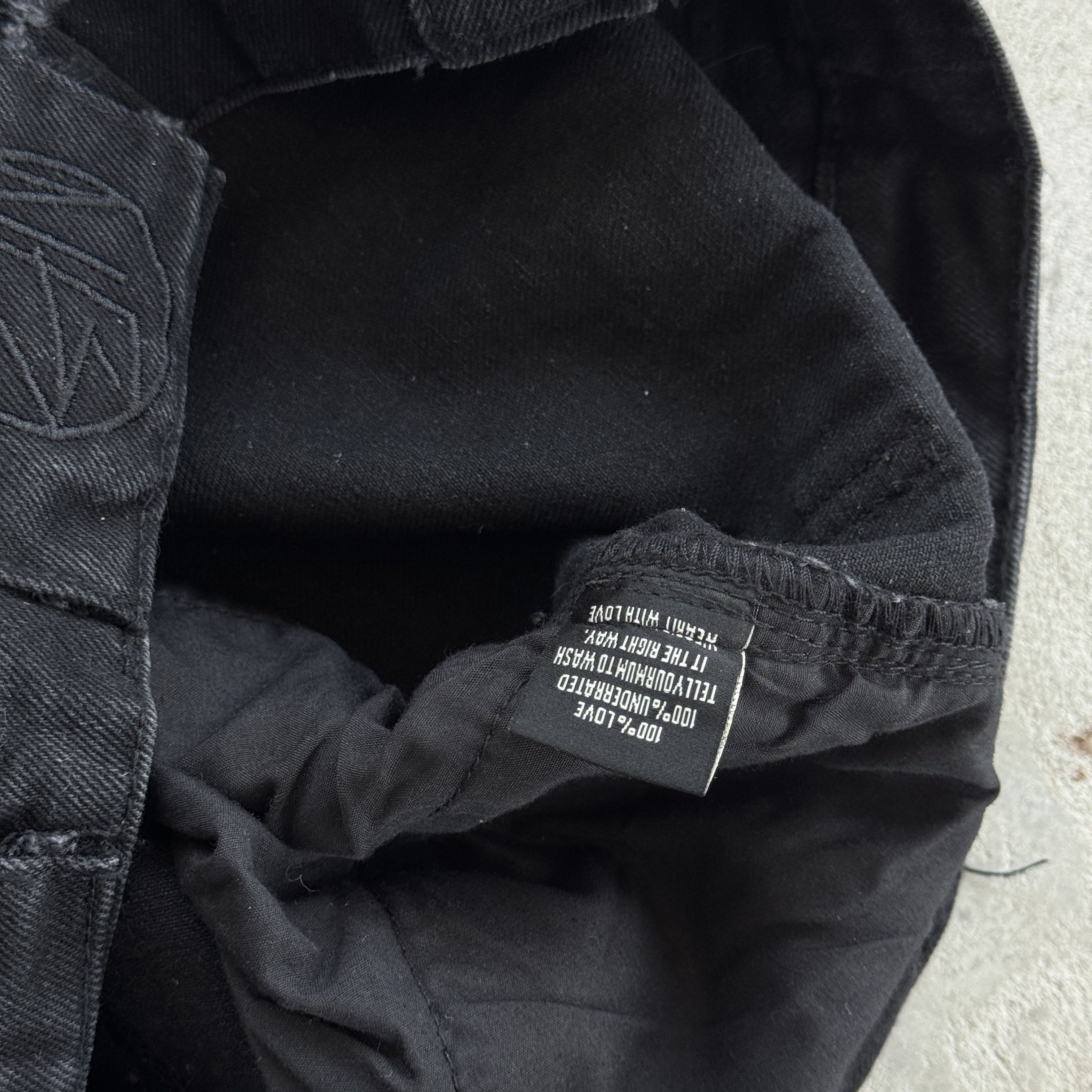 No Faith Studios No Faith Studios Black Frayed Patchwork Flared Jeans M Size 32" / US 10 / IT 46 - 6 Thumbnail