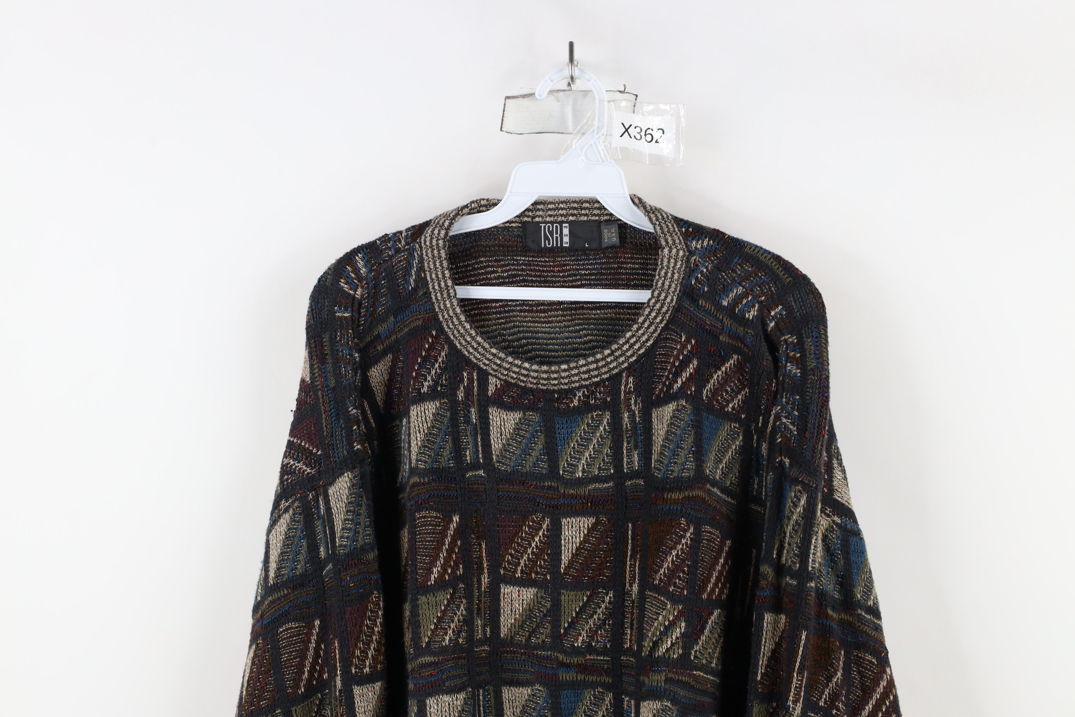 Vintage Vintage 90s Coogi Style Rainbow Checkered Knit Sweater USA Size US L / EU 52-54 / 3 - 2 Thumbnail