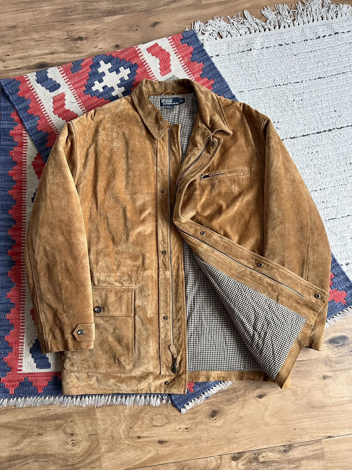 Polo Ralph Lauren × RRL Ralph Lauren × Ralph Lauren Vintage 80s-90s Polo by Ralph Lauren Suede Ranch/Car Coat Size US XL / EU 56 / 4 - 4 Thumbnail