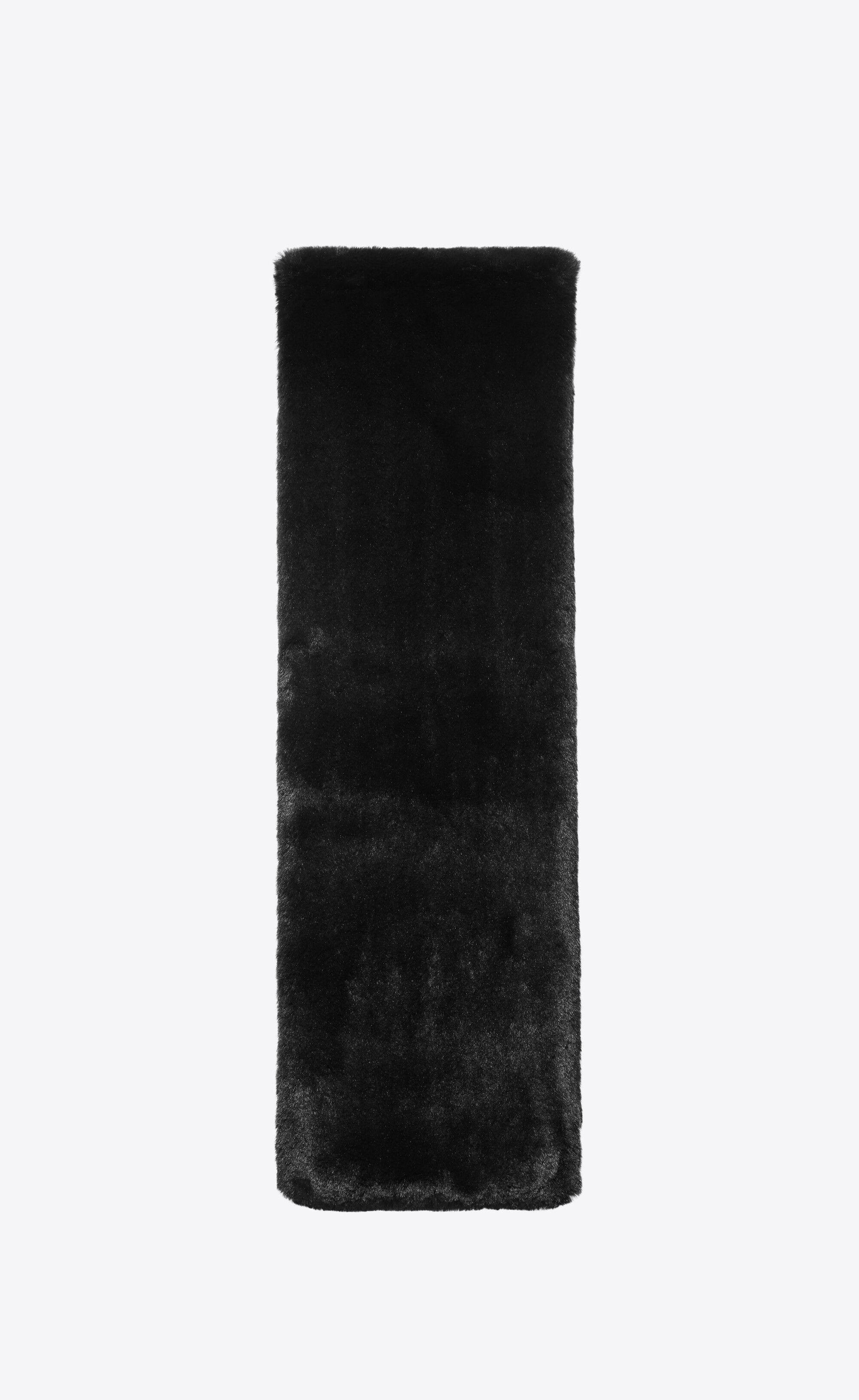 Saint Laurent Paris o1s1wg110824 Size: OS / Cross Closure Scarf Free Fur Black Size ONE SIZE - 2 Thumbnail