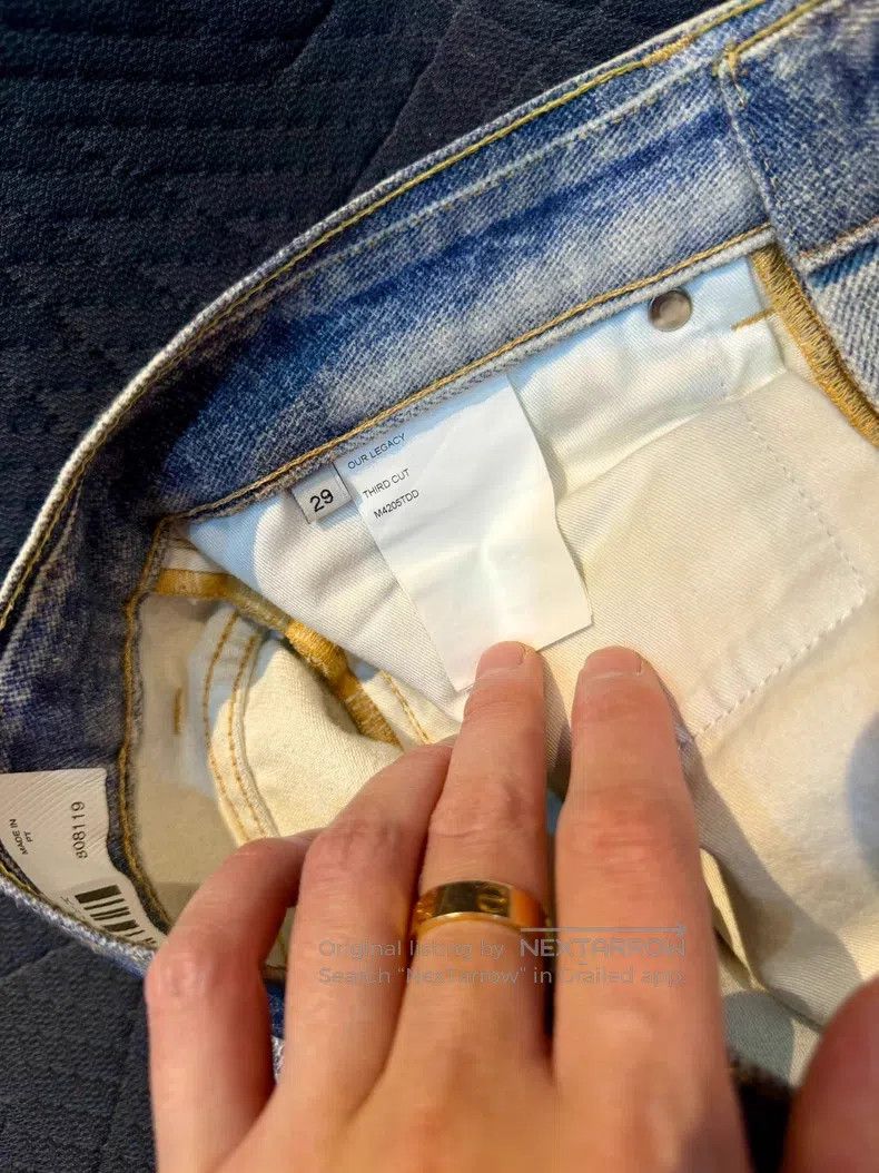 Our Legacy Our Legacy Washed Color-Blocked Loose Straight Denim Pants Size US 29 - 6 Thumbnail