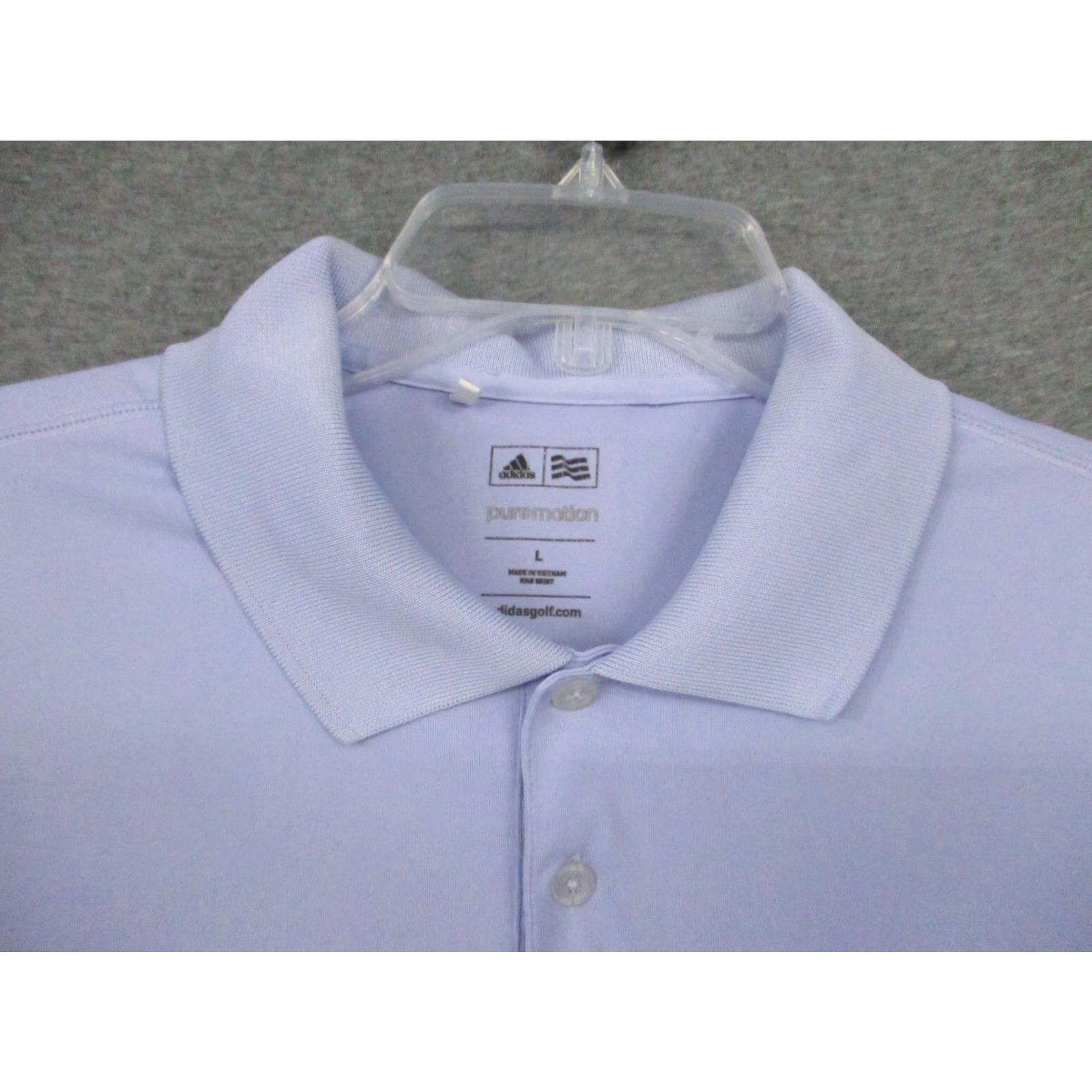 Adidas adidas Puremotion Polo Shirt Large Mens Purple Solid Lavender Polo Shirt Polo Mens Lavender Purple Adidas Puremotion Golf Polo Size US L / EU 52-54 / 3 - 3 Thumbnail