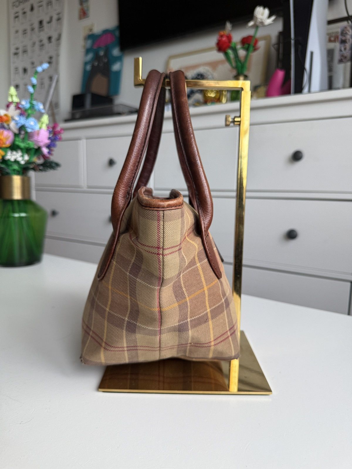 Barbour × Designer Barbour tartan big logo mini handbag designer old money rare Size ONE SIZE - 4 Thumbnail