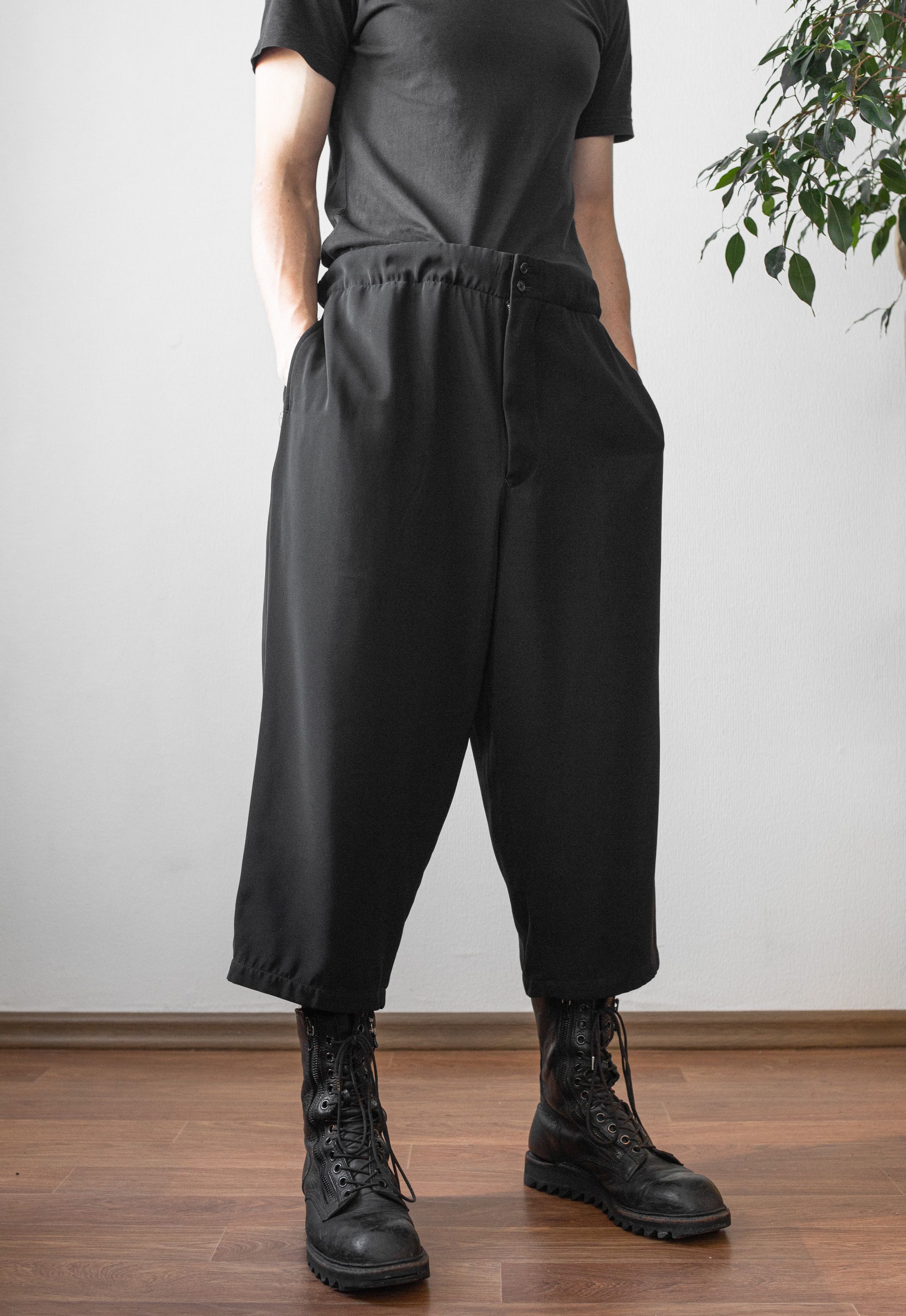 Yohji Yamamoto cropped polyester pants Size US 32 / EU 48 - 1 Thumbnail