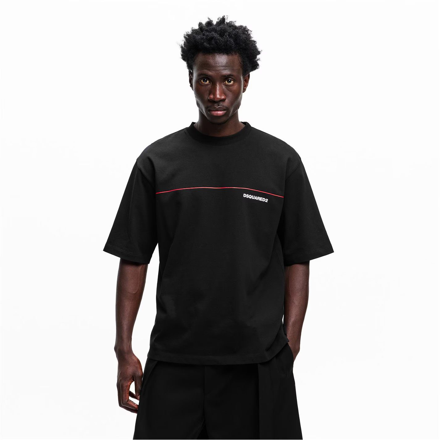 Dsquared2 o1g2r1mq0426 DSQ Line Oversized T-Shirt in Black Size US S / EU 44-46 / 1 - 3 Thumbnail