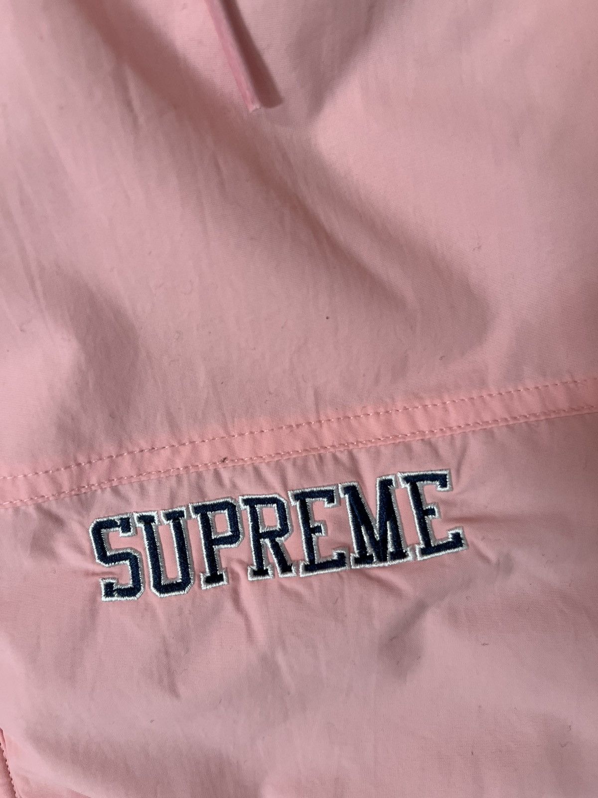 Mitchell & Ness × NCAA × Supreme Supreme Mitchell & Ness NCAA Hooded Stadium Jacket Size US L / EU 52-54 / 3 - 18 Thumbnail