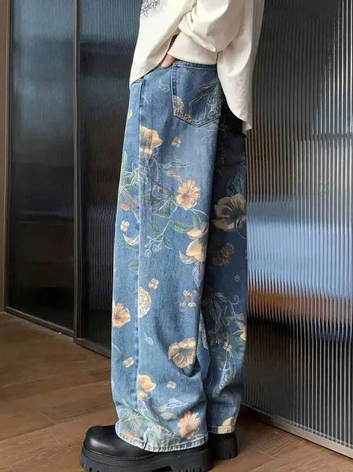 Jean Fuyuka x Kanno Vintage Unique Printed Jeans Loose Fit Size US 32 / EU 48 - 4 Thumbnail