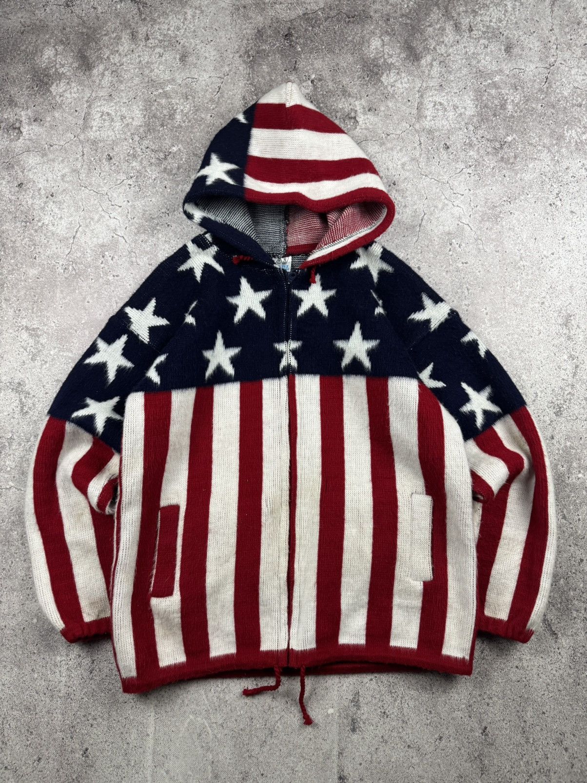 USA Olympics Vintage Tejidos Ruminahui Alpaca Wool Sweater Overprint Flag Size US M / EU 48-50 / 2 - 1 Thumbnail
