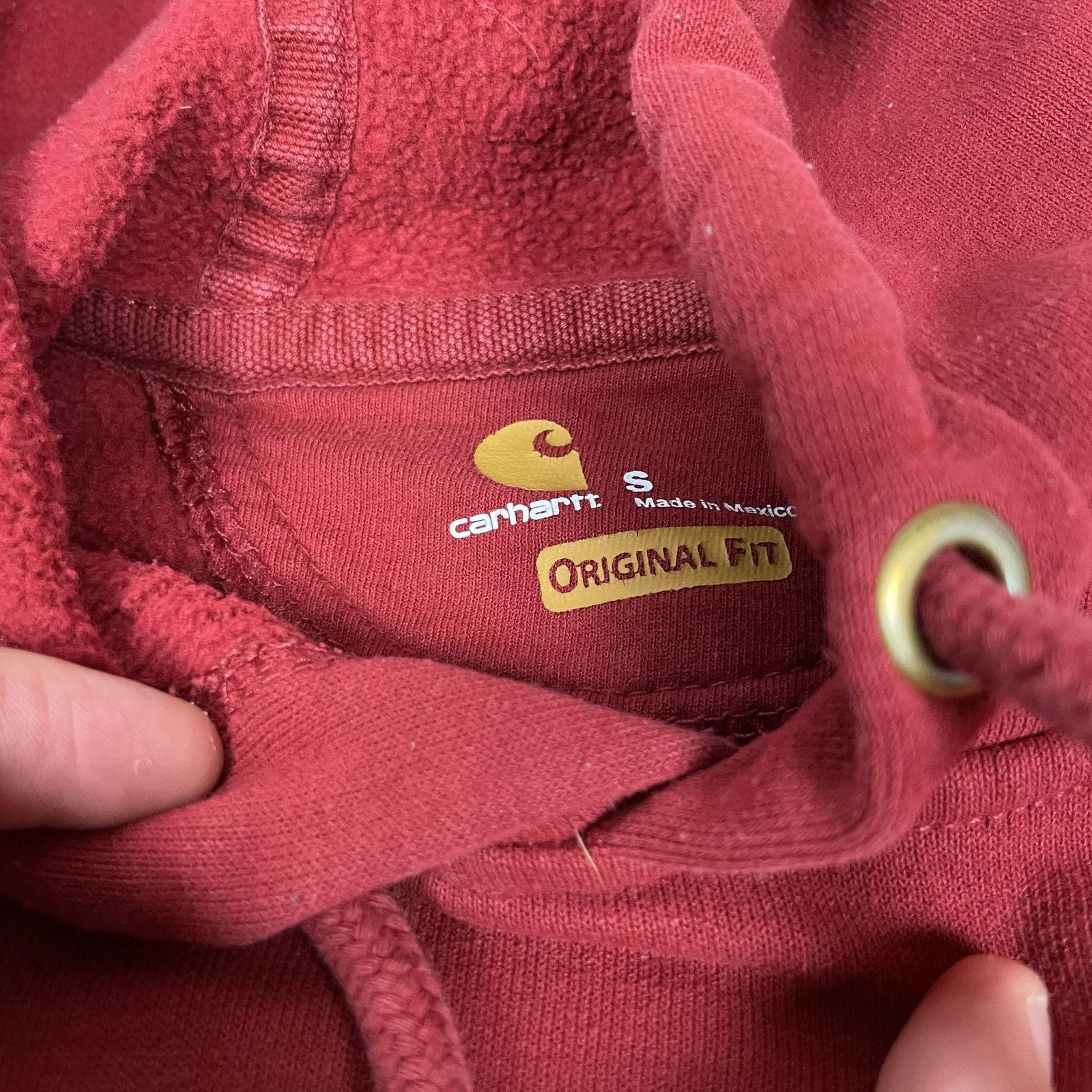 Carhartt Carhartt Men Red Signature Sleeve Logo Original Fit Hoodie S Size US S / EU 44-46 / 1 - 8 Thumbnail