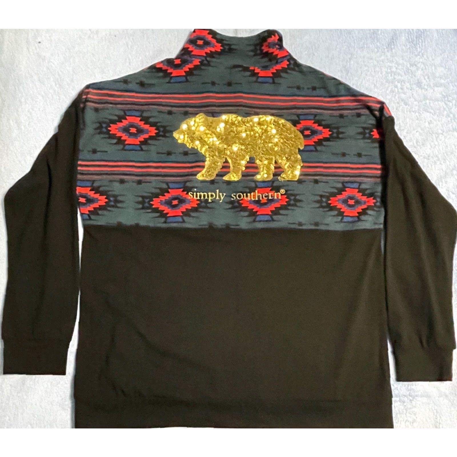 Golden Bear Simply Southern Pullover Lightweight Black Astec 3/4 Zipper XXL Golden Bear Women Adult 2XL Black Zipper Lightweight Pullover Software Size XXL / US 16-18 / IT 52-54 - 4 Thumbnail