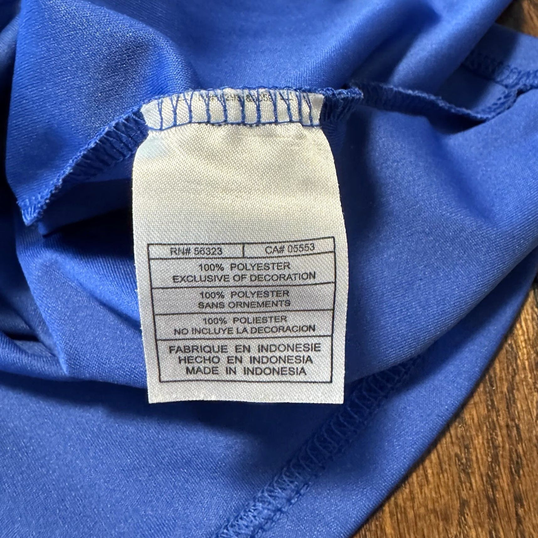 Nike Vintage Nike Shirt Mens Large Blue White Sport Jersey Athletic Silver Ta Size US L / EU 52-54 / 3 - 7 Thumbnail