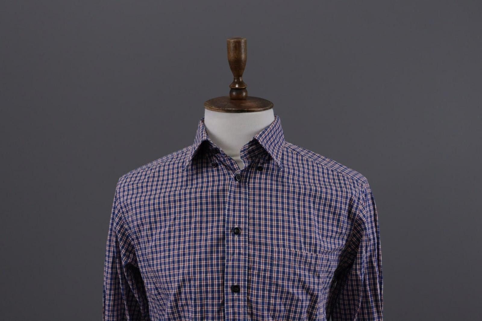 Eton Eton Slim Blue Check Luxury Button Down Shirt Size 41 / 16 Size US M / EU 48-50 / 2 - 3 Thumbnail