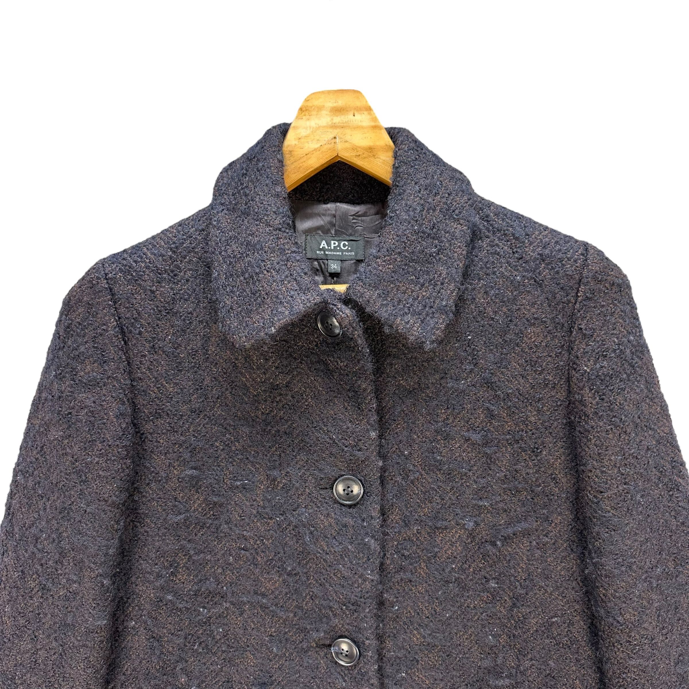 A.P.C. A.P.C Rue Madame Paris Wool Long Coat #A51-1183 Size S / US 4 / IT 40 - 2 Thumbnail