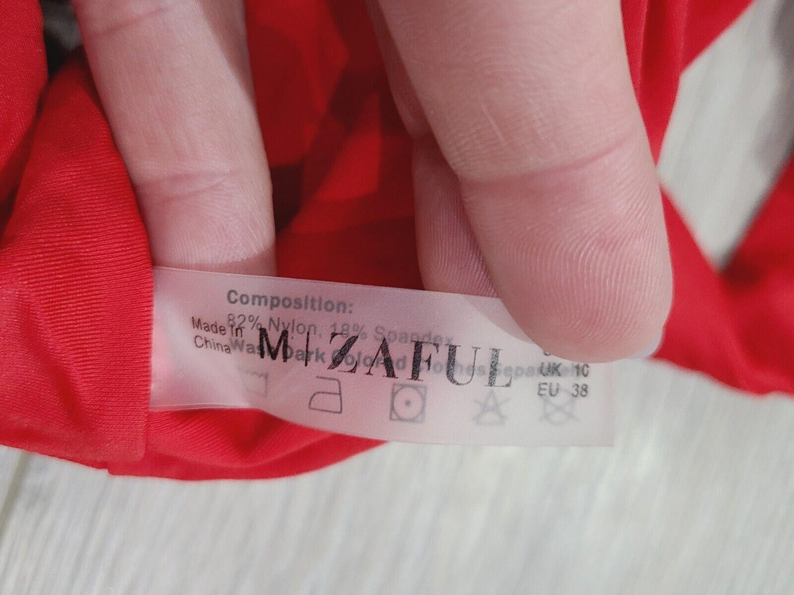 Designer Zaful Bikini Top Wide Strap Twist Front Medium 6 4th Of July Size ONE SIZE - 2 Thumbnail