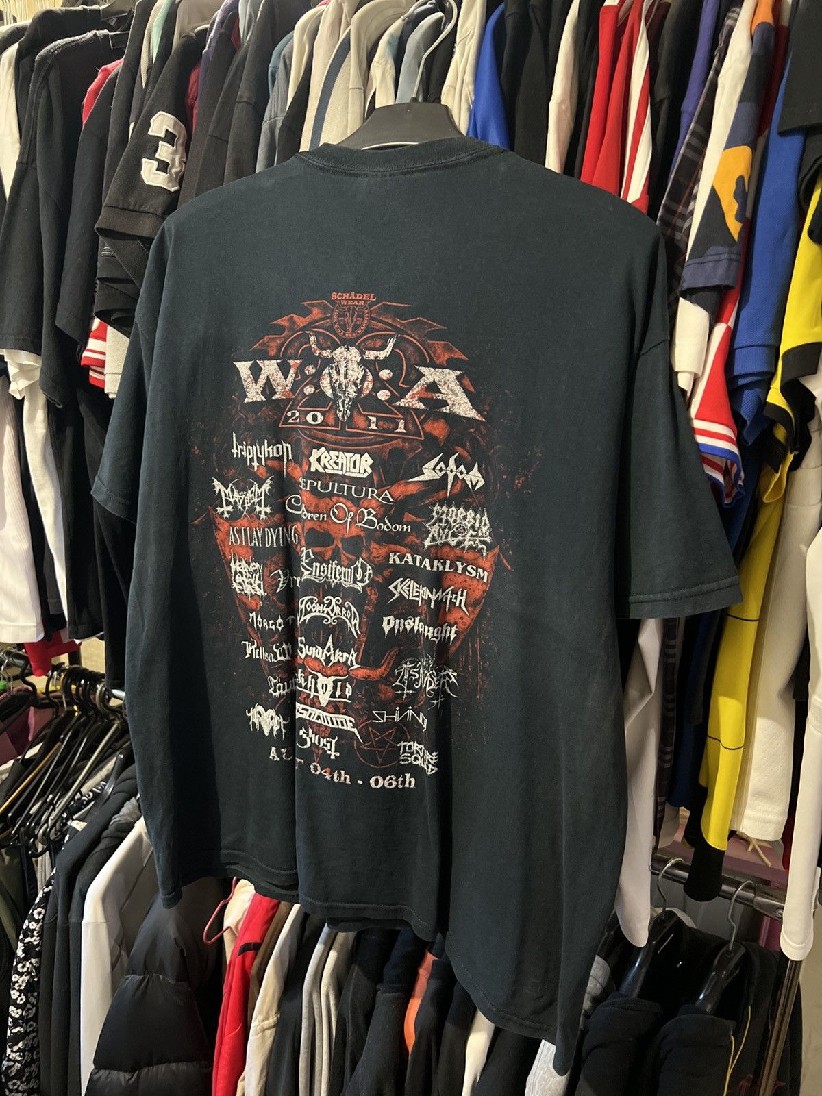 Band Tees × Vintage 2011 VINTAGE WACKEN AOP BAND TOUR T SHIRT ROCK METAL SIZE XL Size US XL / EU 56 / 4 - 2 Thumbnail