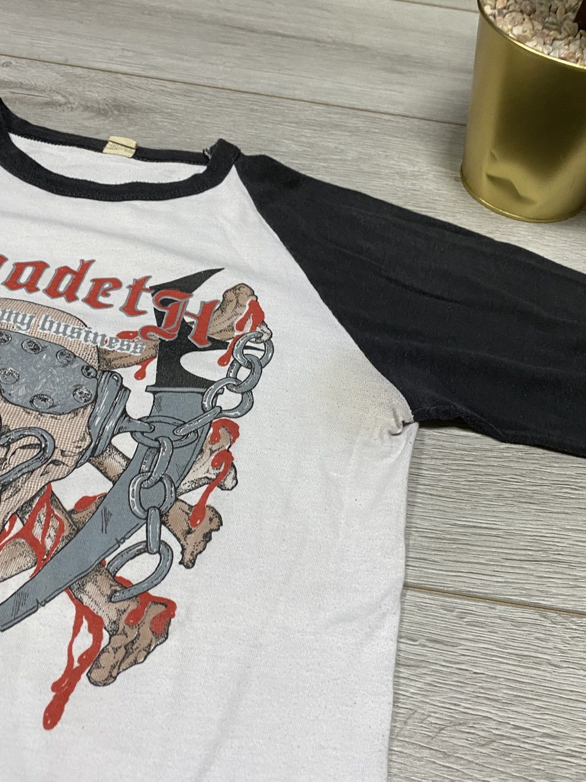 Vintage Megadeth 1984-1986 screen vintage baseball shirt long sleeve Size US M / EU 48-50 / 2 - 9 Thumbnail