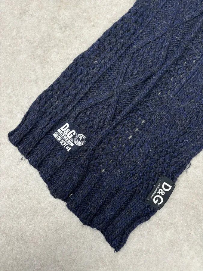 Dolce & Gabbana AW2006 Dolce & Gabbana Sailor Wool Navy Scarf Size ONE SIZE - 4 Thumbnail