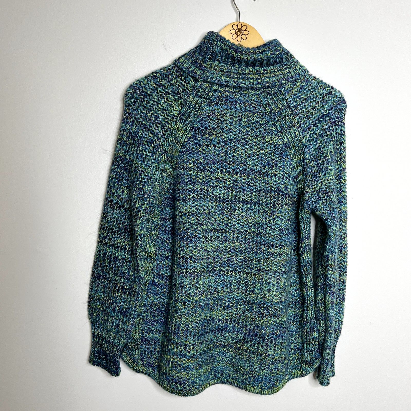 Other Vintage John Paul Richard Blue Knit Turtleneck Sweater Size S / US 4 / IT 40 - 5 Thumbnail