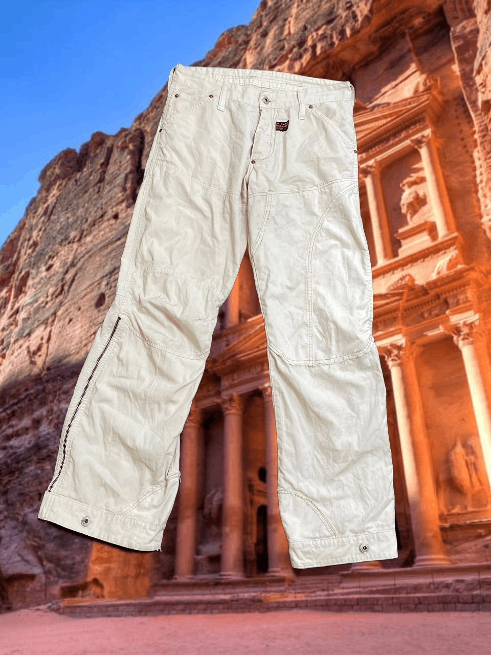 G-Star Vintage white jeans logo Y2K G-Star Raw denim pants Size US 31 - 1 Thumbnail