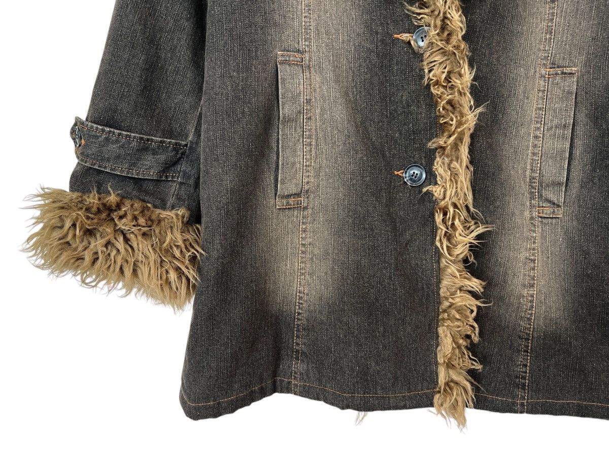 Vintage Castanet Japan Mudwash Gothic Fur Denim Jacket Size US S / EU 44-46 / 1 - 7 Thumbnail